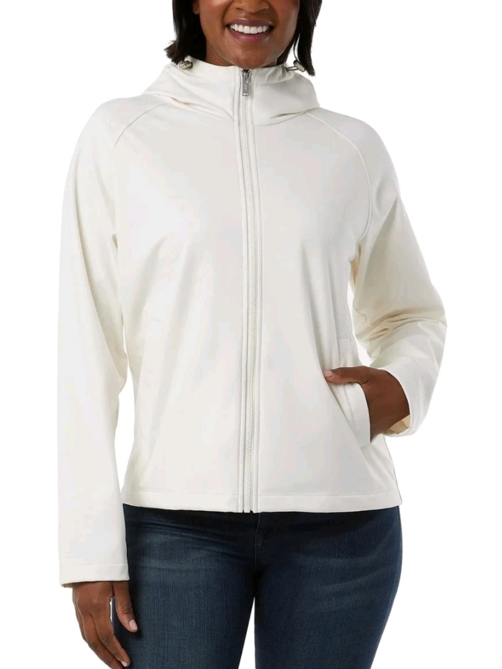 Women's 32 Degrees Heat Softshell Jacket Cream Size L NWT